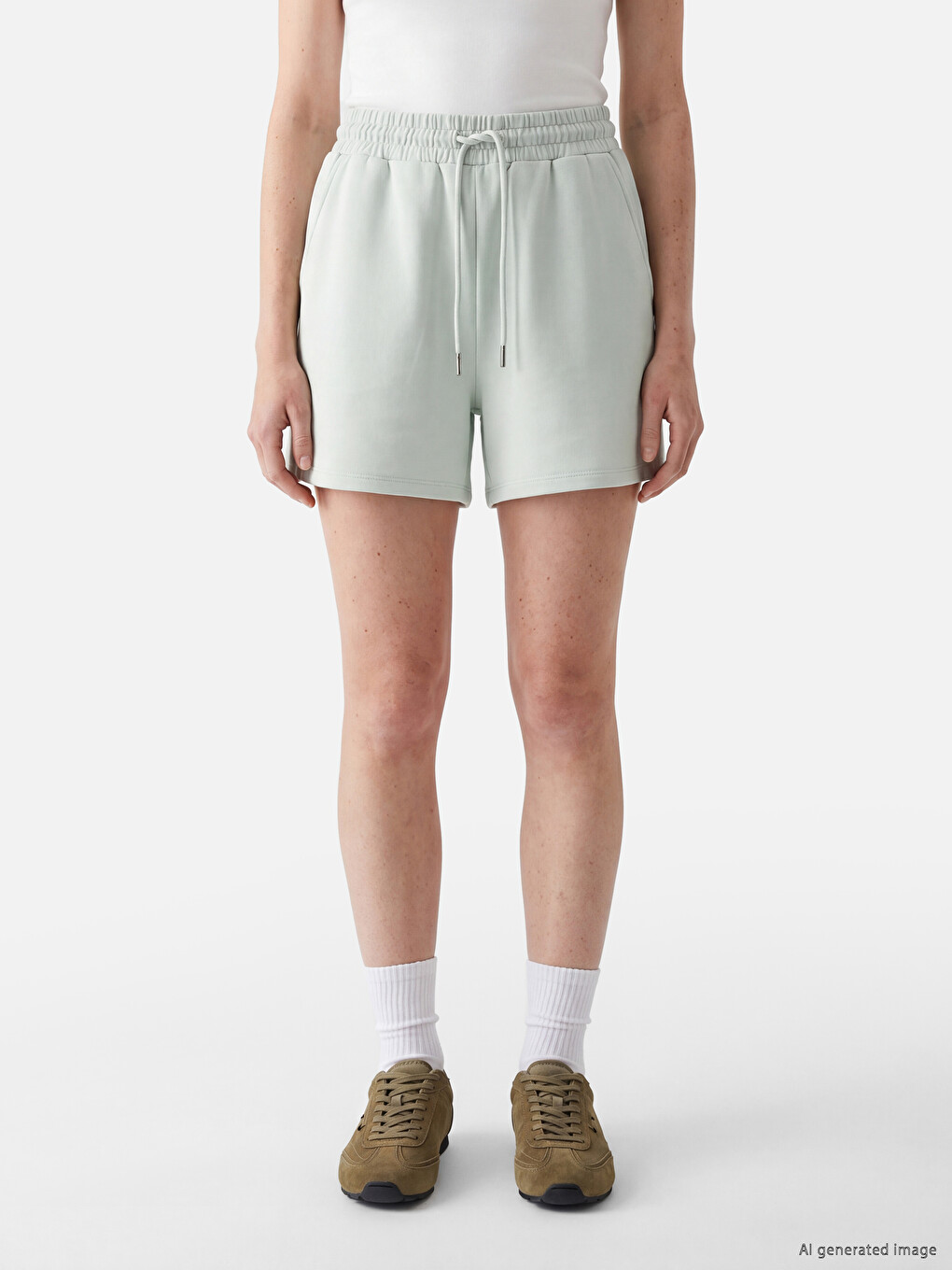 Elastic Waist Soft Touch Women's Shorts-1