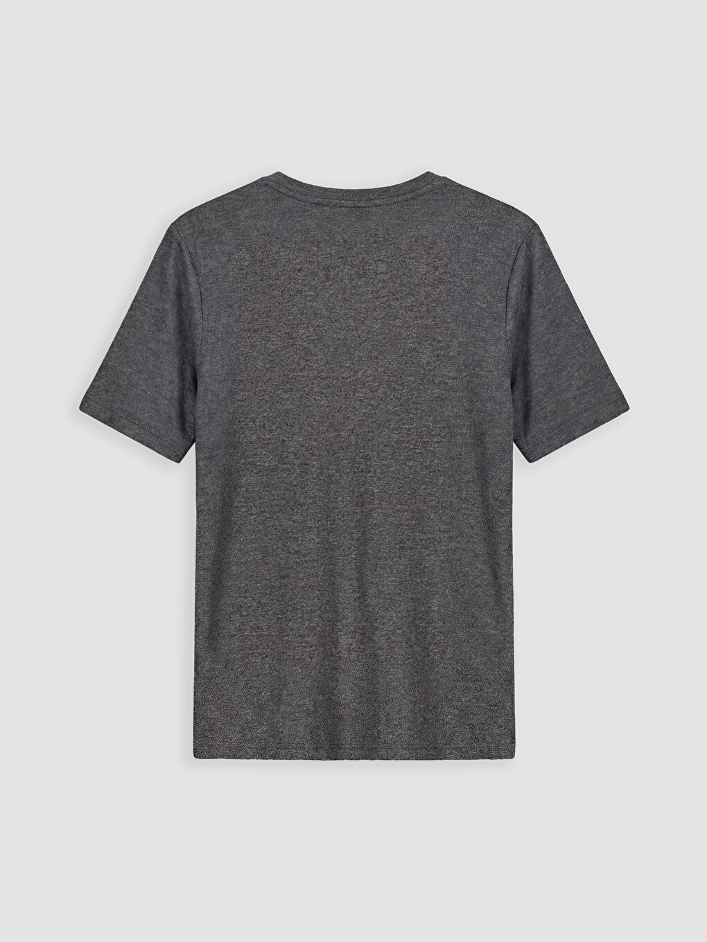 Antrasit Bisiklet Yaka Kadın Tişört-1