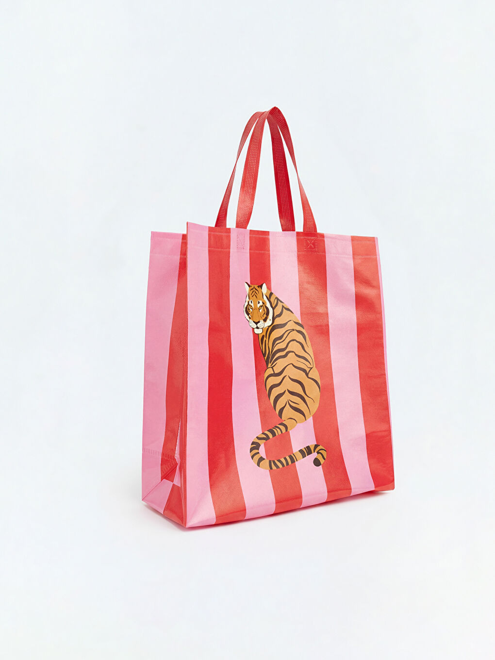 Karışık Kaplan Baskılı Kadın Alışveriş Çantası-1