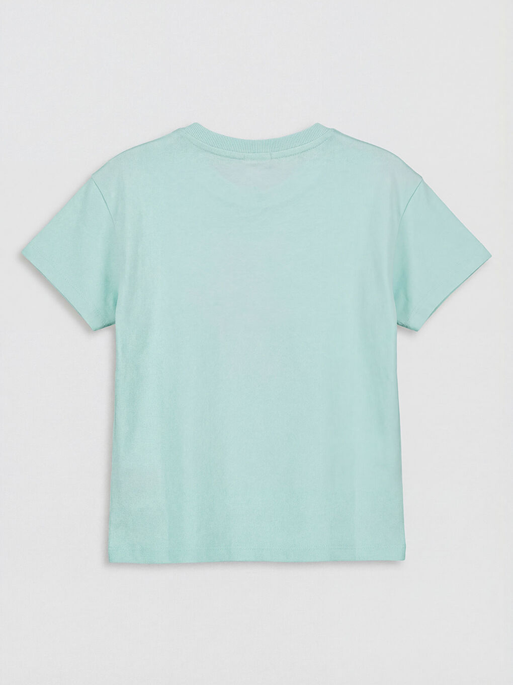 Turkuaz Bisiklet Yaka Baskılı Kız Çocuk 2'li Tişört-2