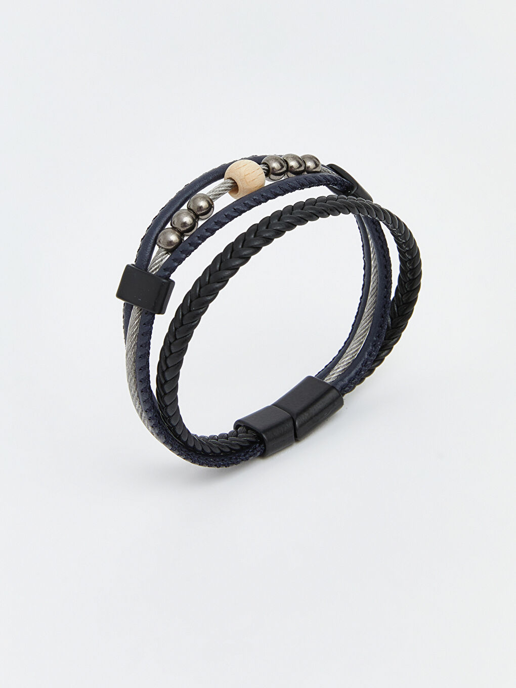 Lacivert Taşlı Erkek Bileklik-1