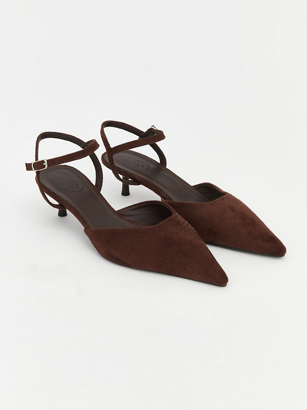 Kahverengi Sivri Burun Kadın Topuklu Ayakkabı