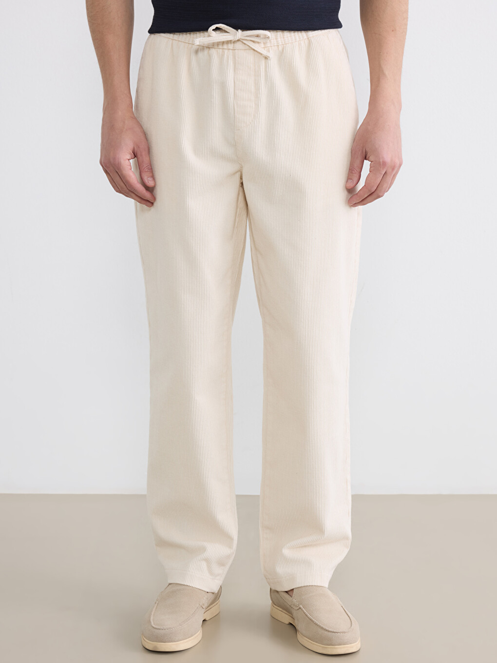 Men's Standard Fit Velvet Trousers-1