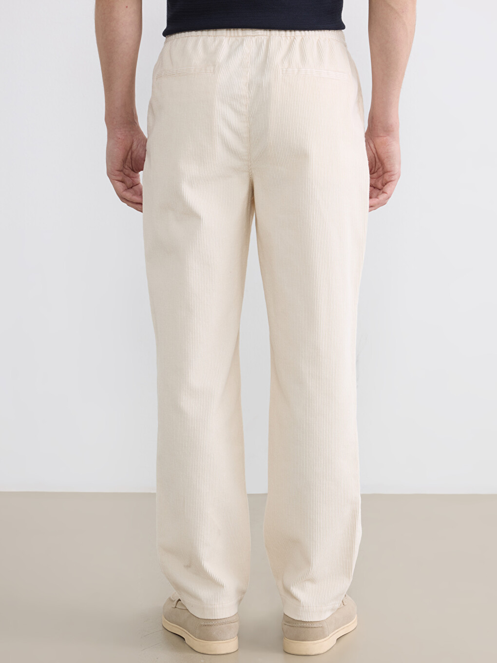 Men's Standard Fit Velvet Trousers-3