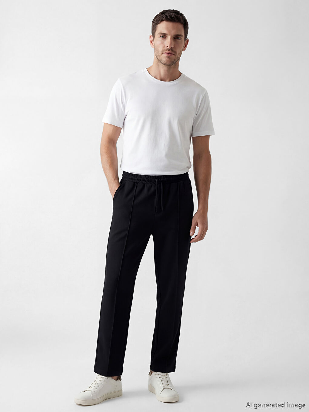 Siyah Standart Kalıp Erkek Pantolon