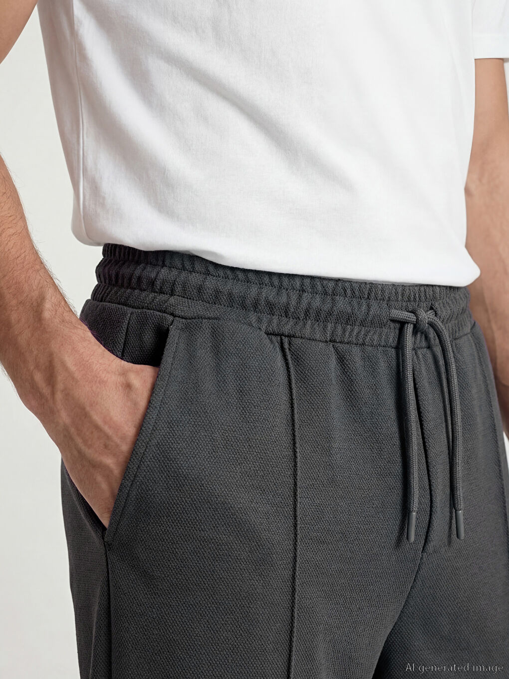 Gri Standart Kalıp Erkek Pantolon-2