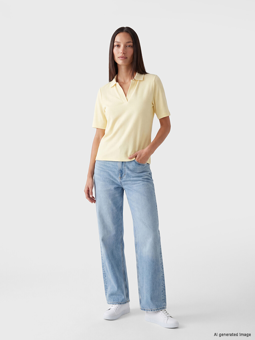 Polo Collar Women's T-Shirt-2