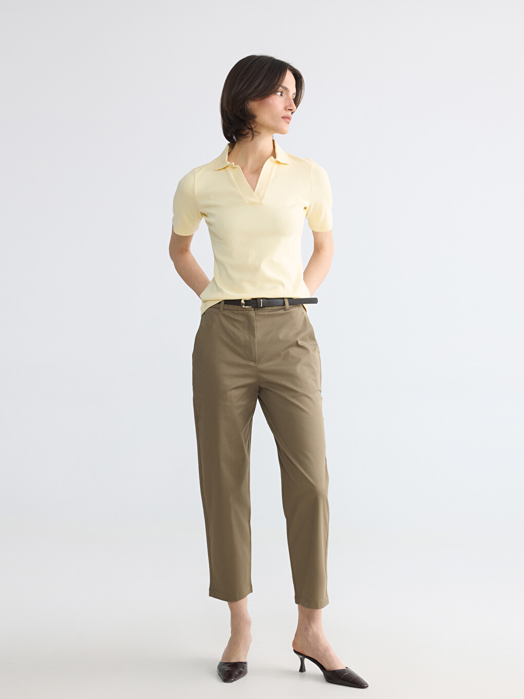 Polo Collar Women's T-Shirt-3