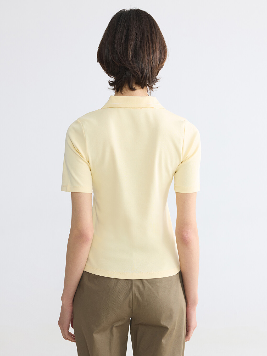 Polo Collar Women's T-Shirt-5