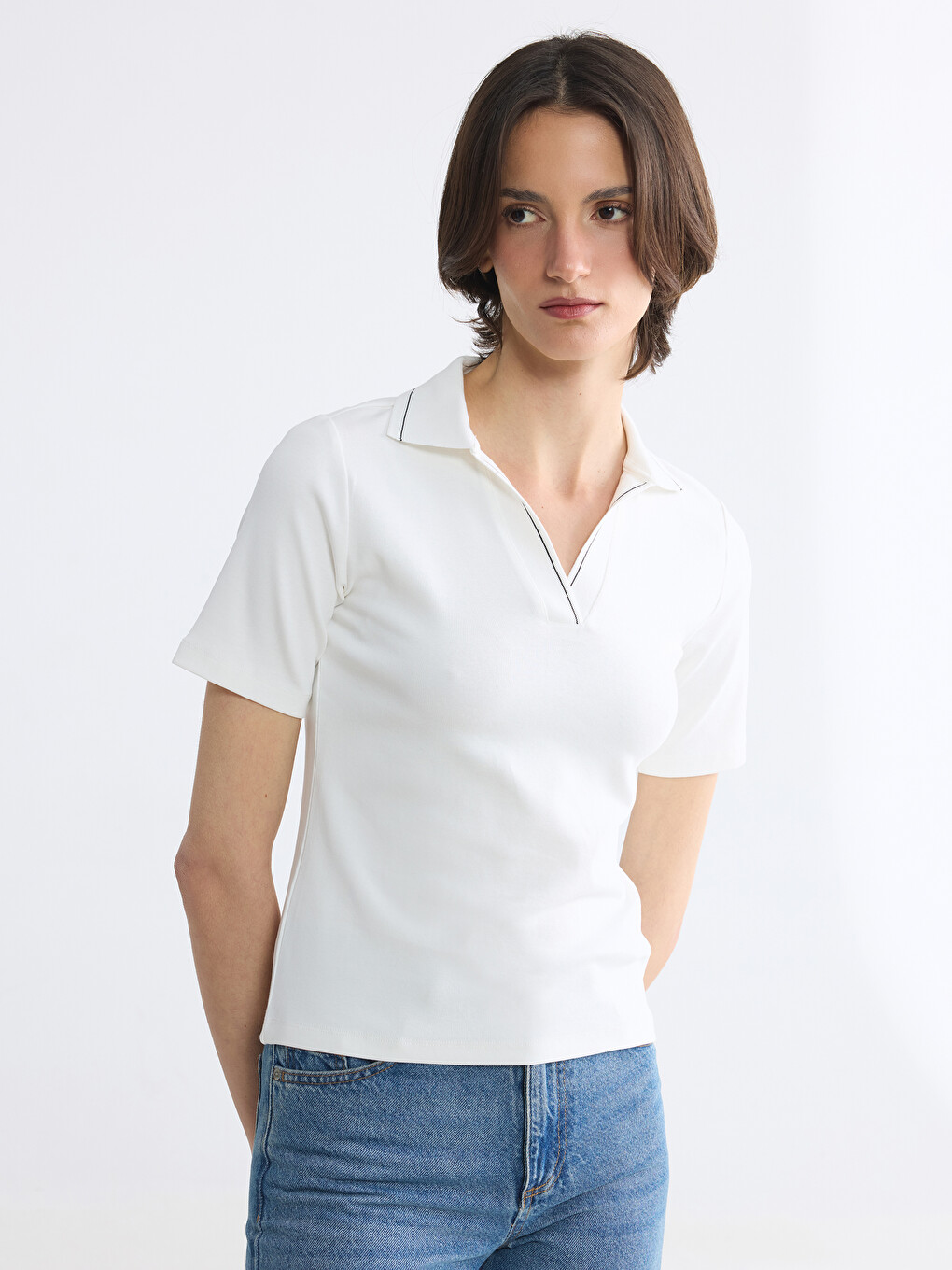 Polo Collar Women's T-Shirt