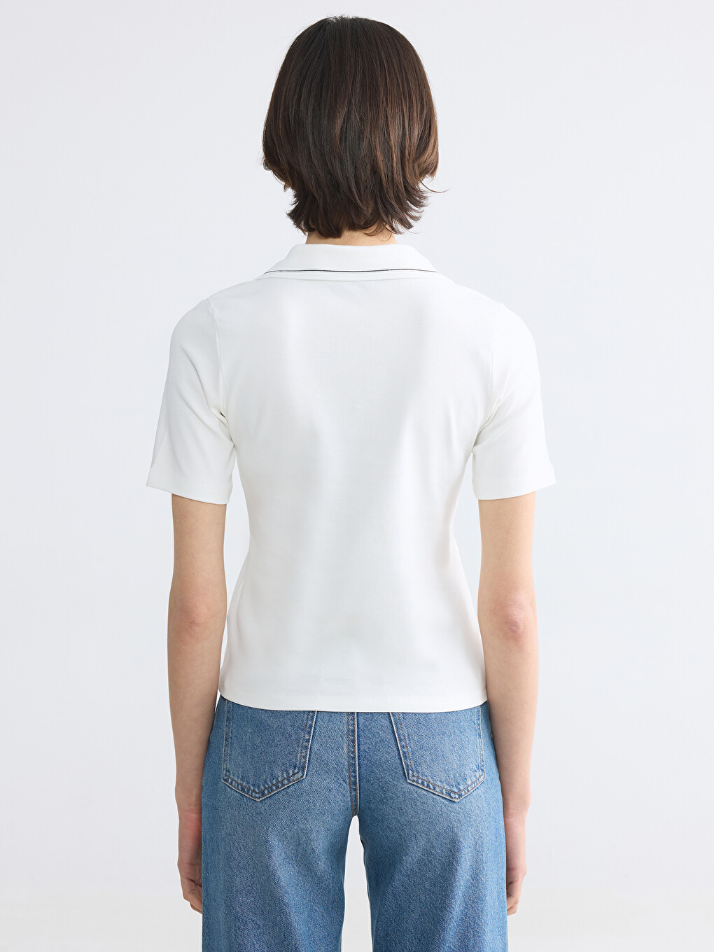 Polo Collar Women's T-Shirt-4