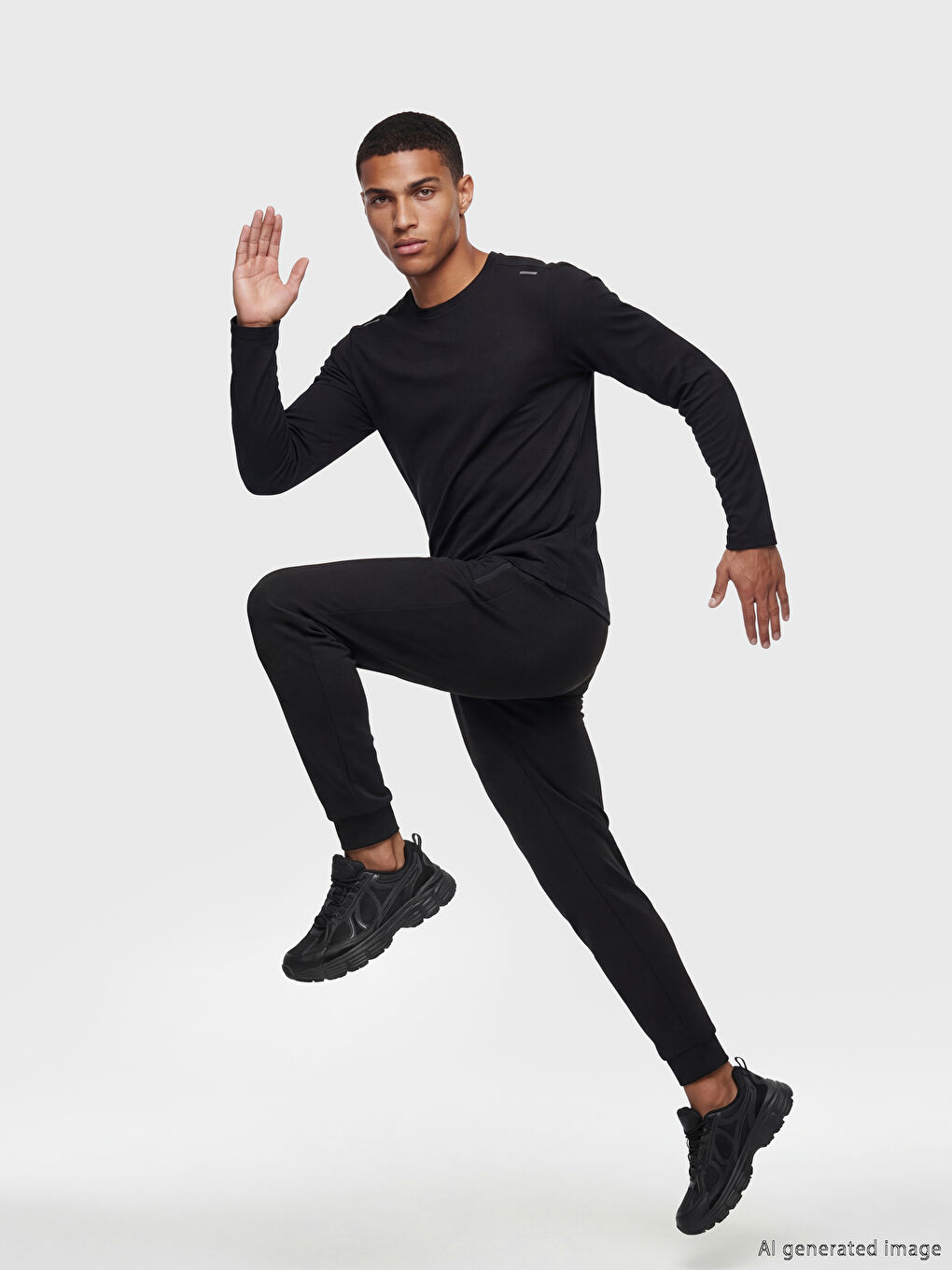 تي شيرت رجالي بقصة ضيقة وياقة دائرية-1