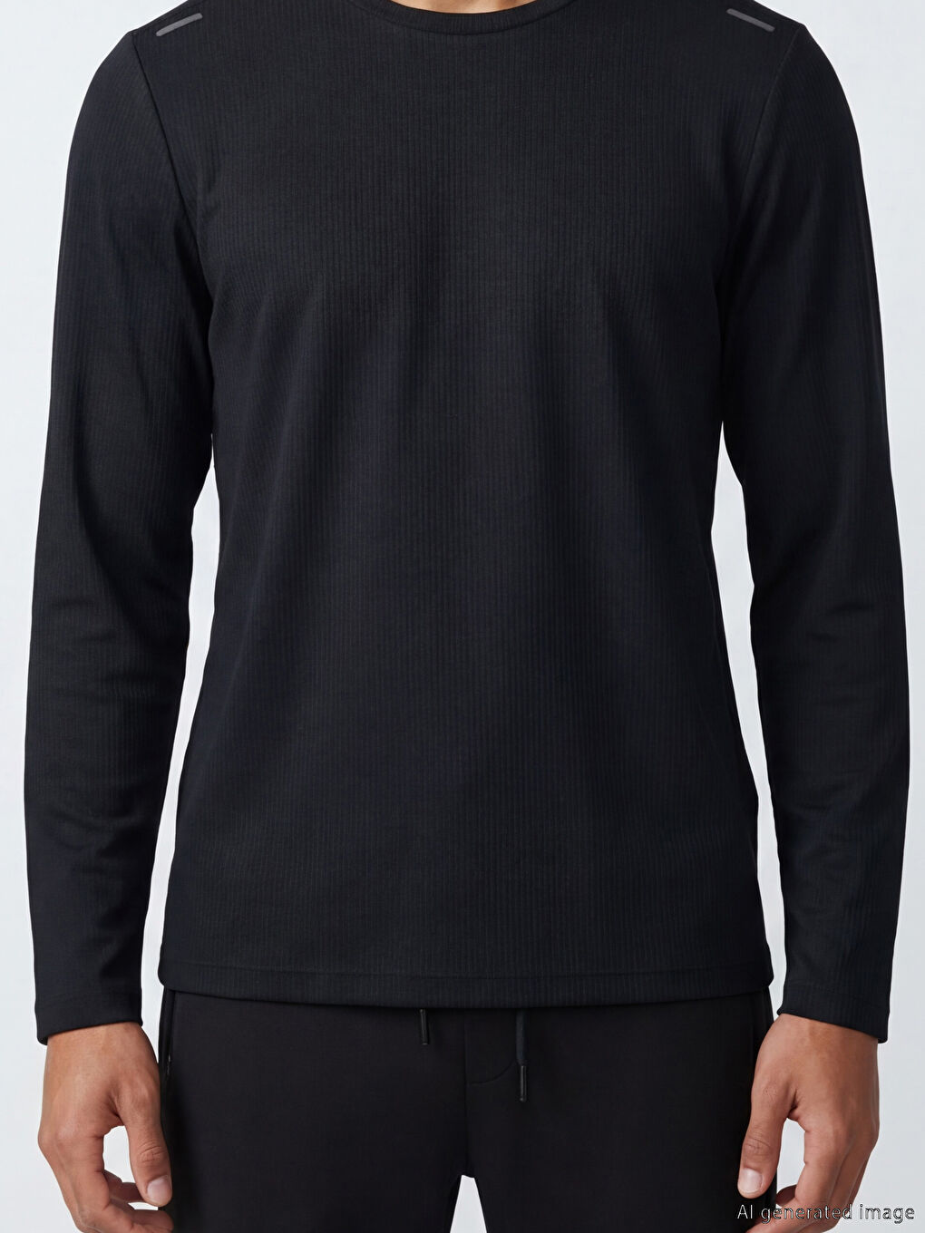 تي شيرت رجالي بقصة ضيقة وياقة دائرية-2