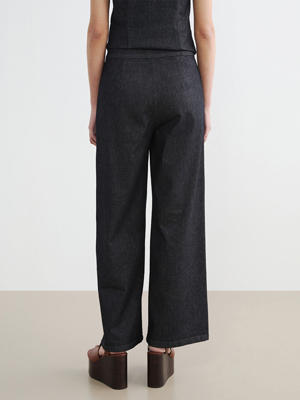 İndigo Wideleg Kadın Jean Pantolon-3