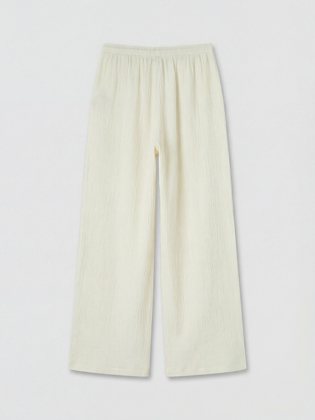 Ženske muslin pantalone sa elastičnim strukom-5