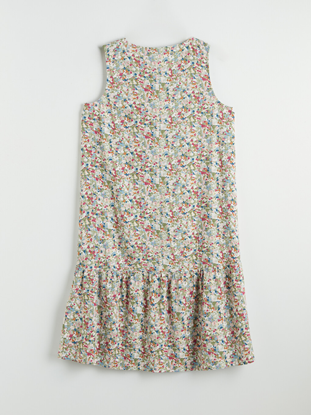 Rochie Croială A Guler Rotund Cu Volane-6