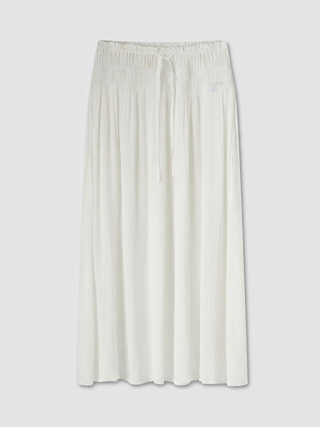 Woman White Skirt-4