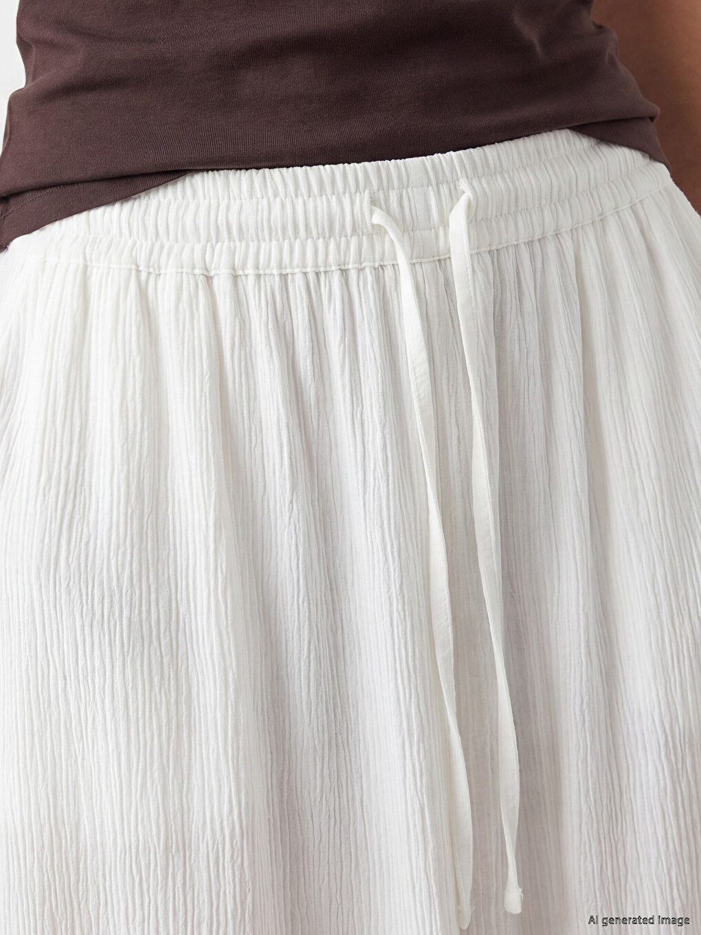 Woman White Skirt-2