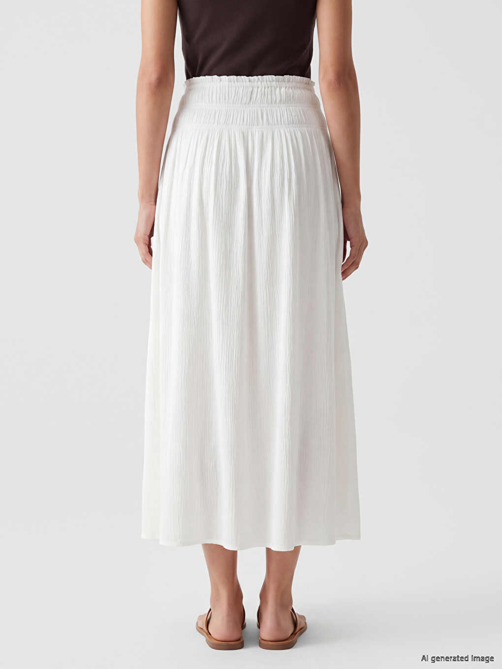 Woman White Skirt-3