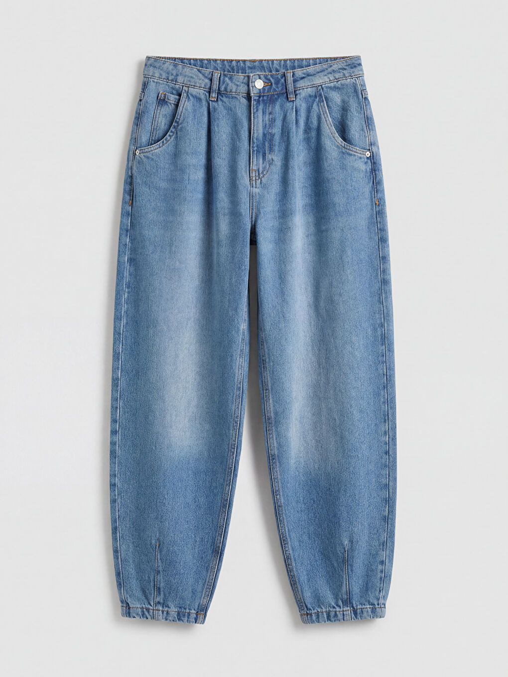 İndigo Barrel Fit Kadın Jean Pantolon	