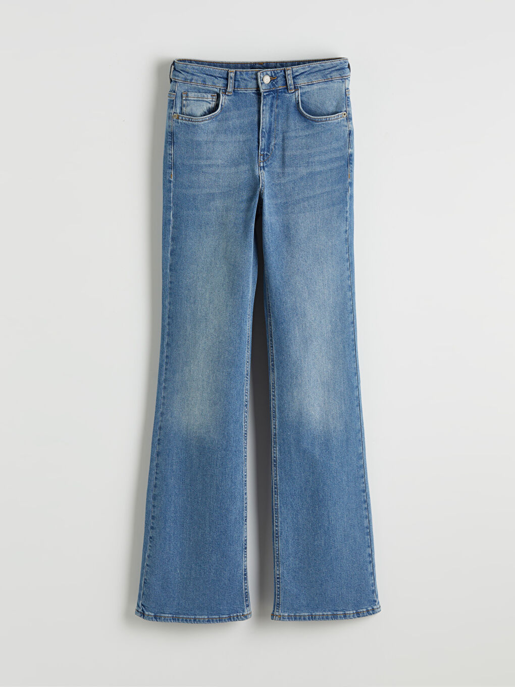 İndigo Crop Flare Kadın Jean Pantolon-2