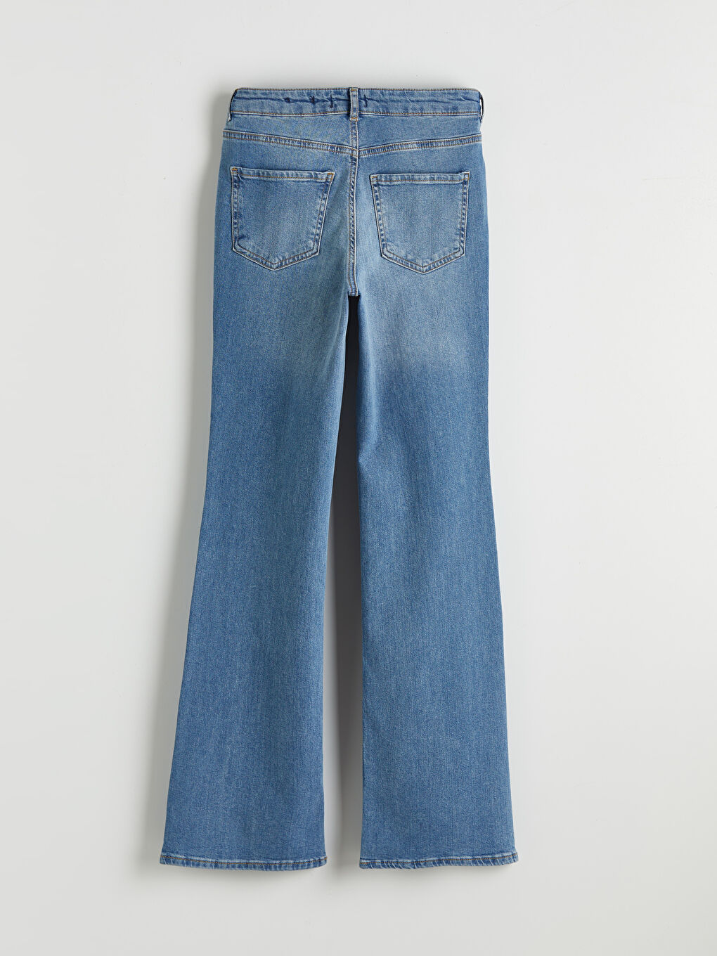 İndigo Crop Flare Kadın Jean Pantolon-3