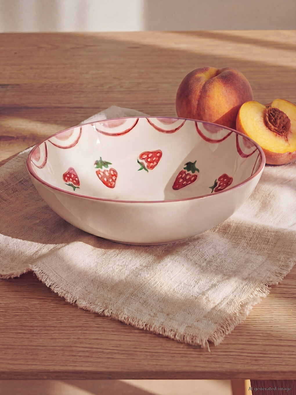 Karışık Desenli Seramik Salata Kasesi