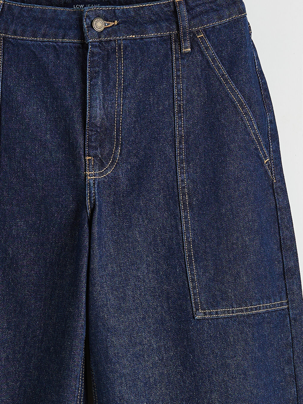 İndigo Wideleg Kadın Jean Pantolon-4