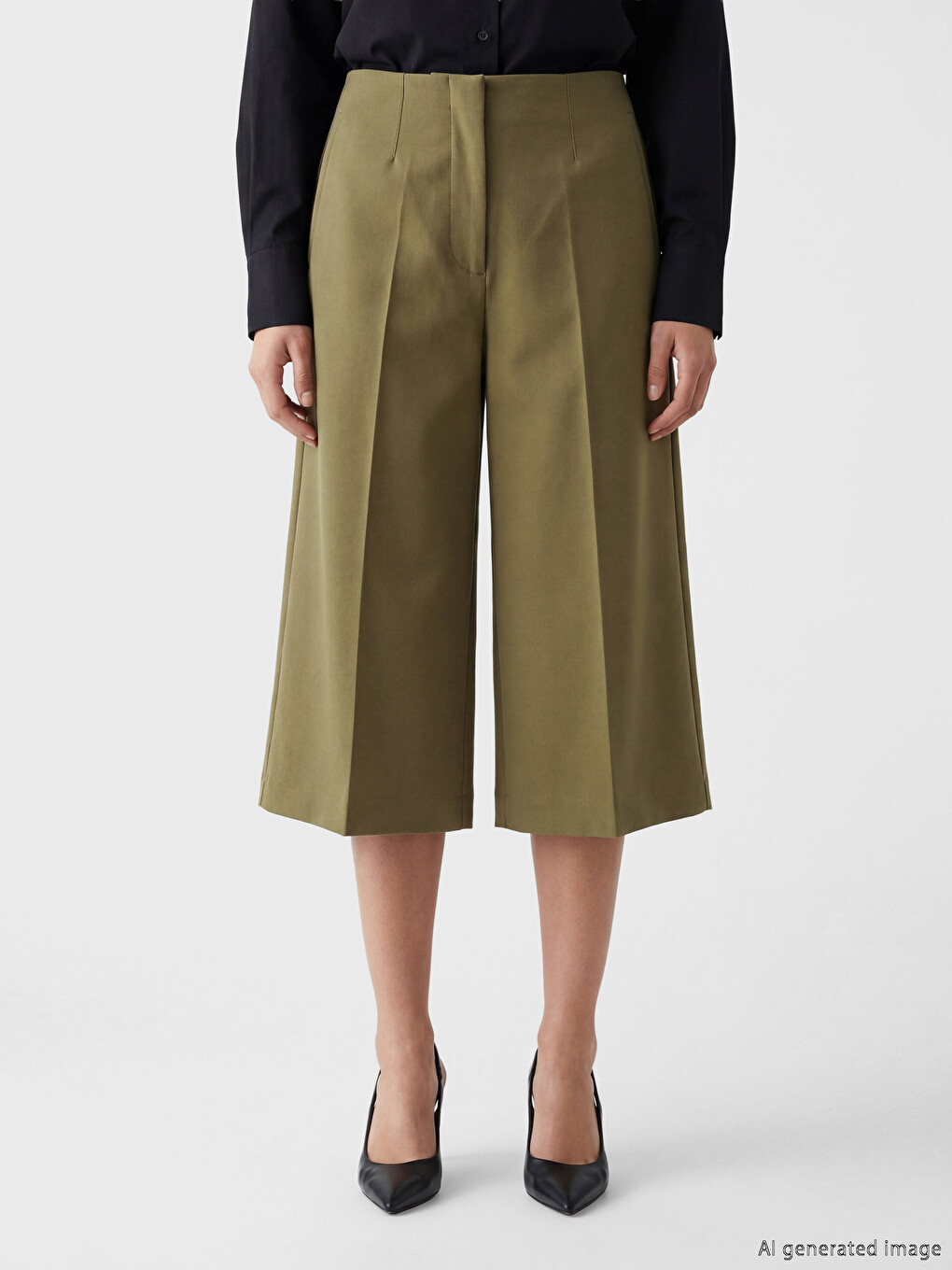 Frau Khaki Shorts-1