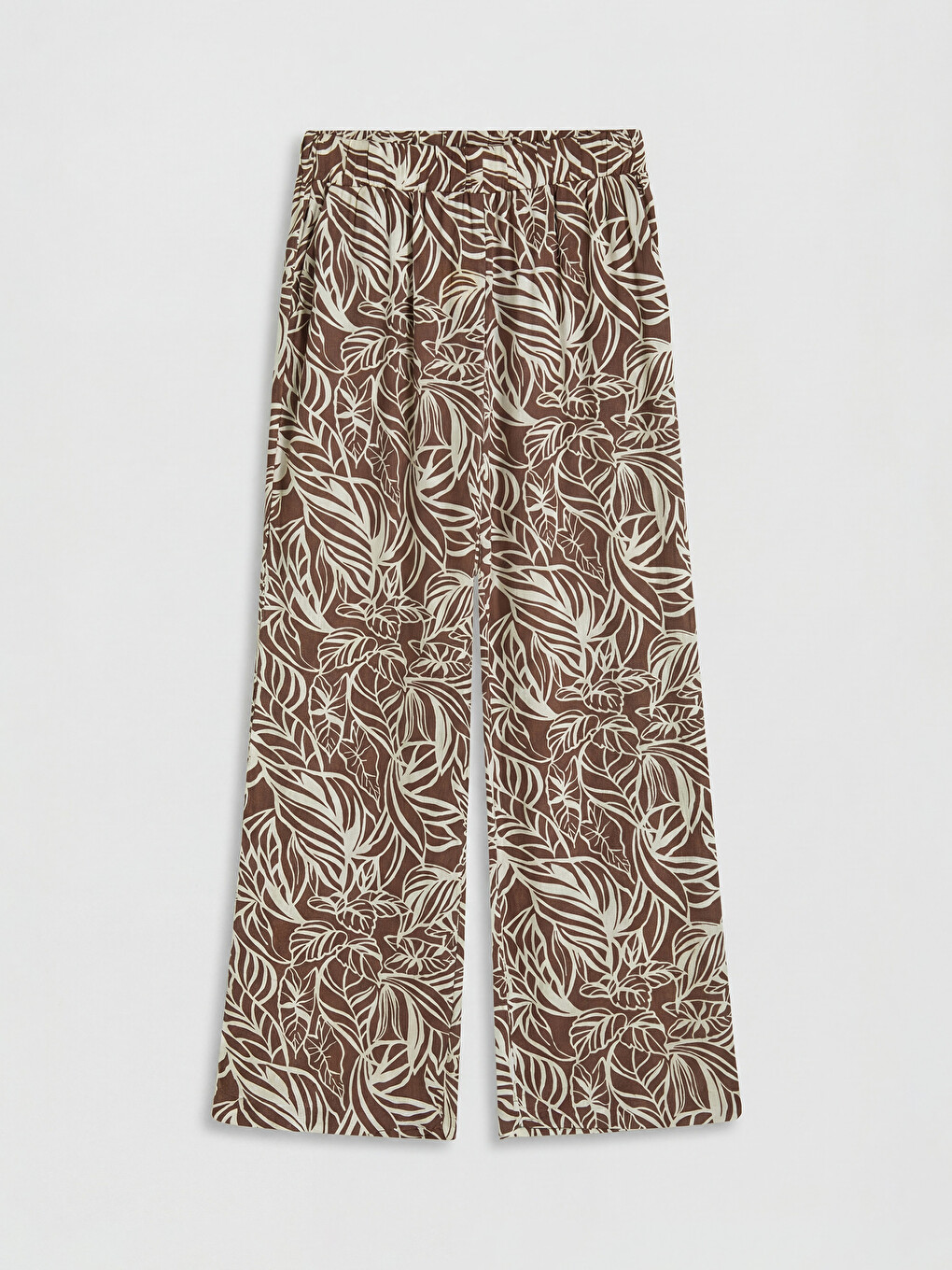 Elastic Waist Floral Women's Trousers-4