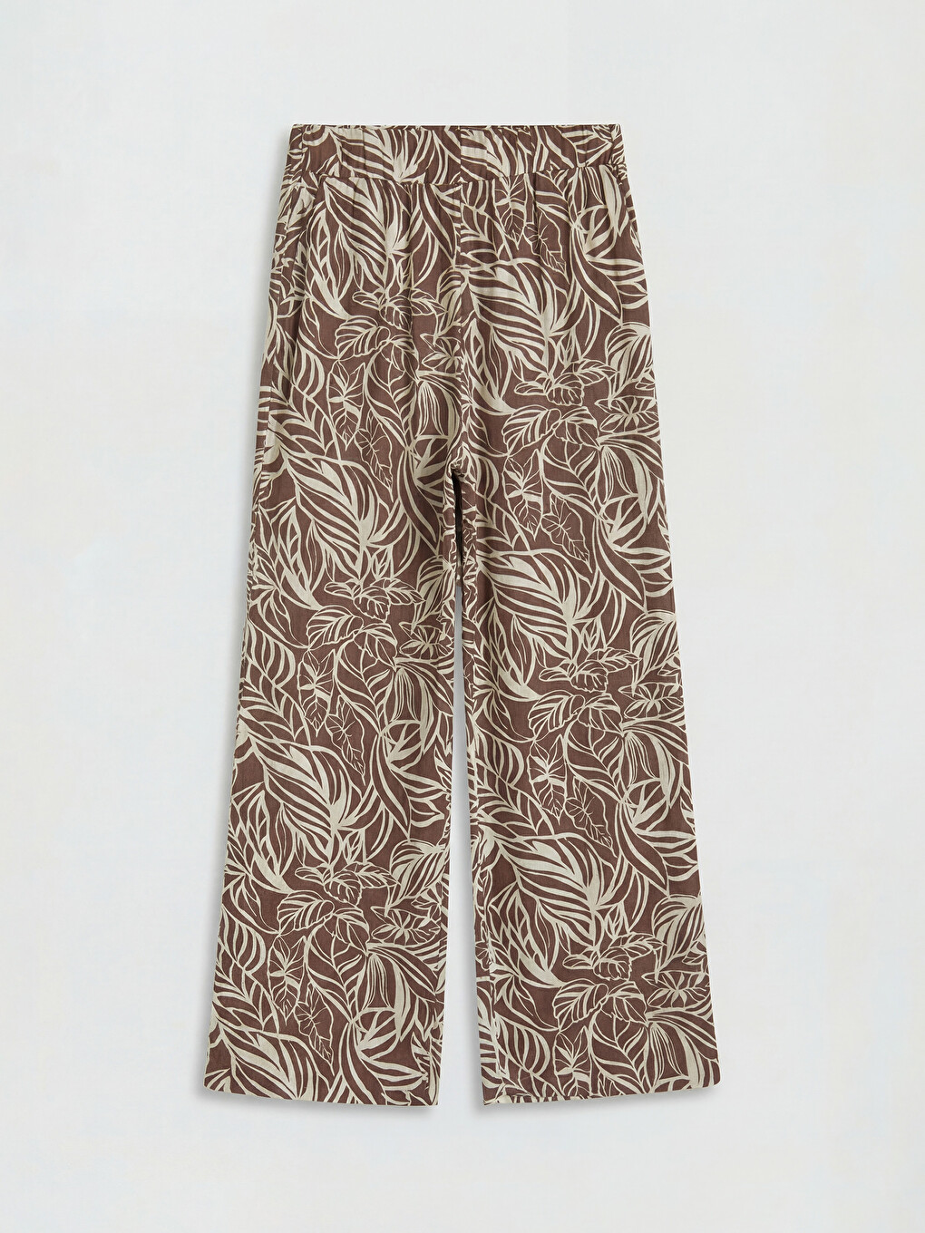 Elastic Waist Floral Women's Trousers-5