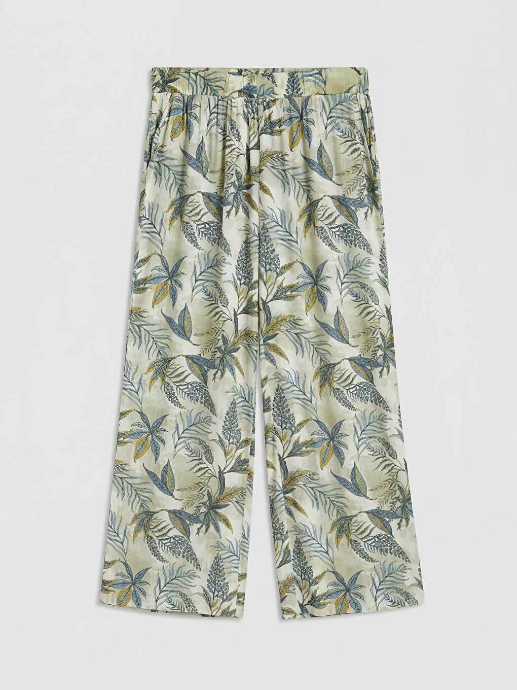 Elastic Waist Floral Women's Trousers-5