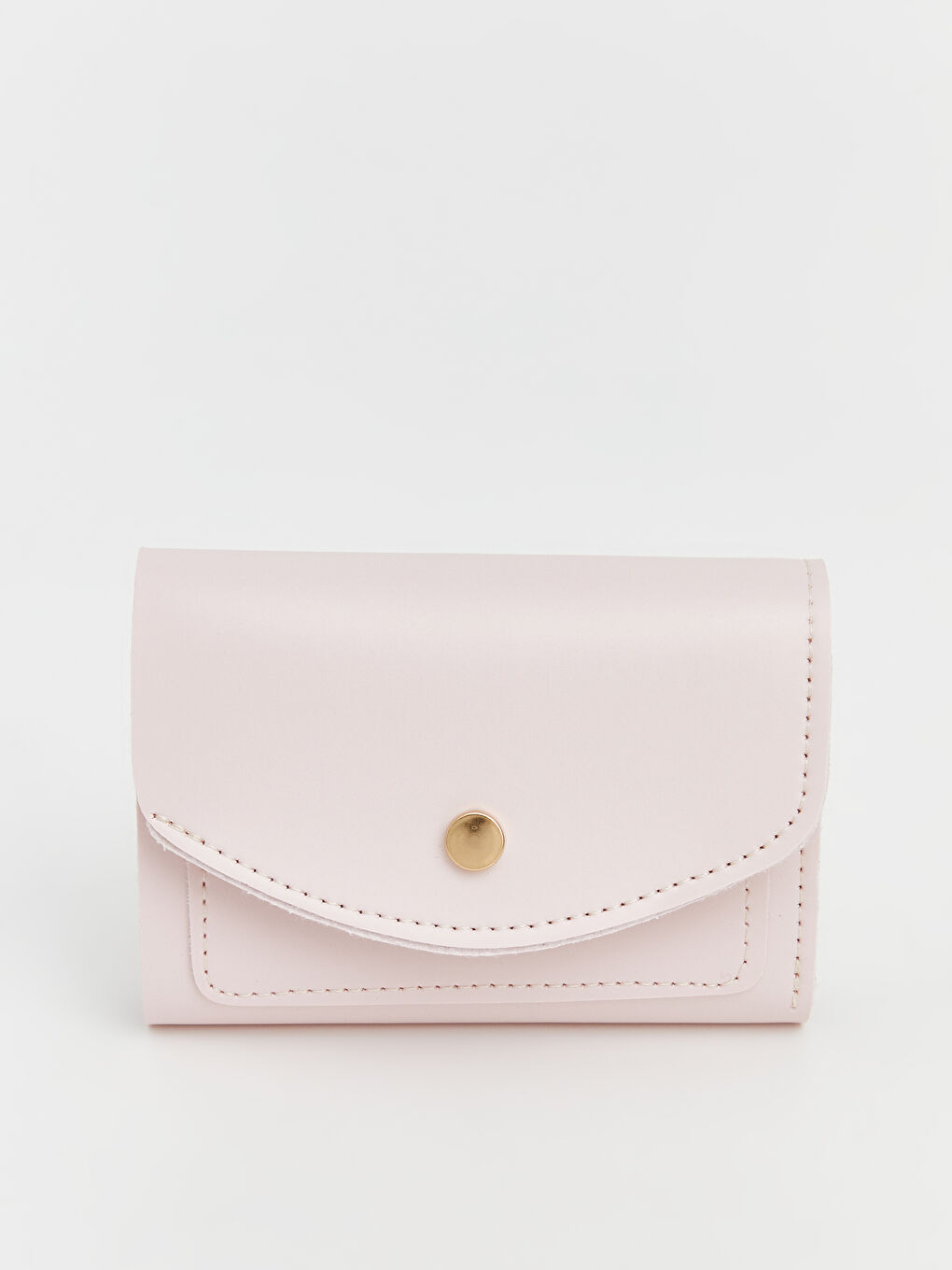 Pembe Deri Görünümlü Kadın Cüzdan