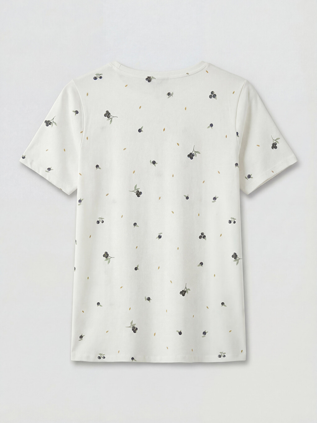 Tricou Basic cu model pentru femei cu guler rotund-5