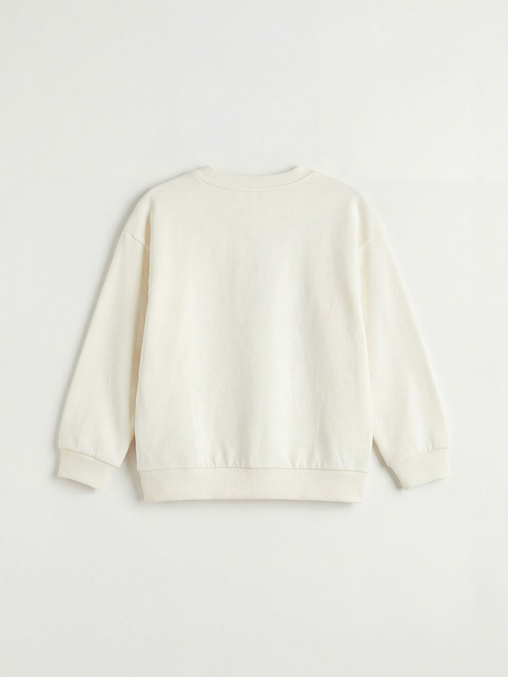 Bej Bisiklet Yaka Baskılı Erkek Çocuk Sweatshirt-1