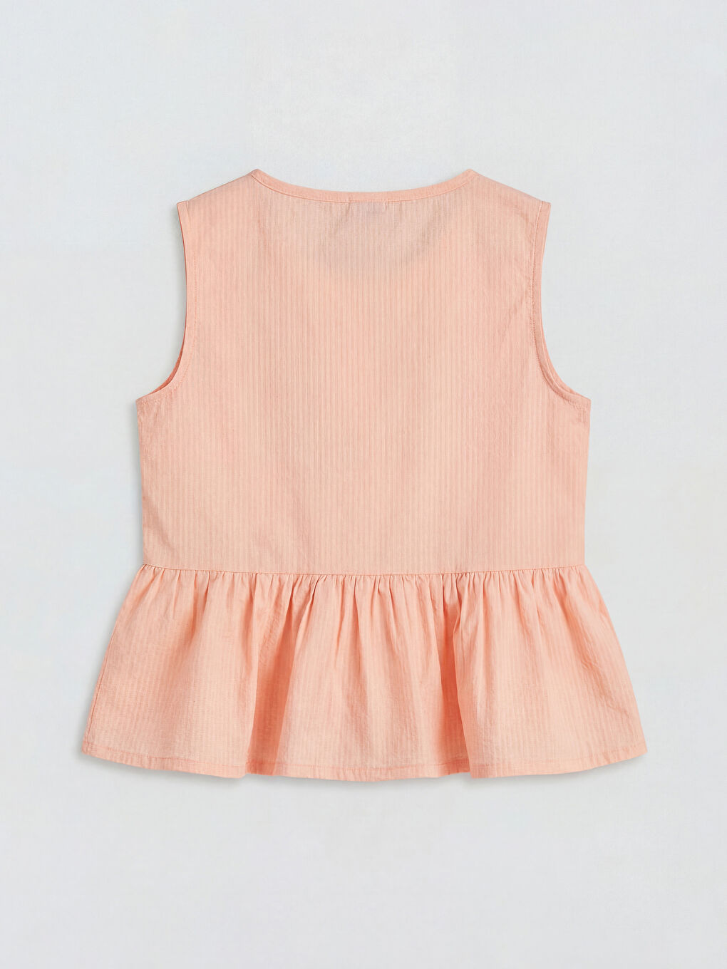 Pembe Fiyonk Detaylı Kız Çocuk Poplin Bluz-1