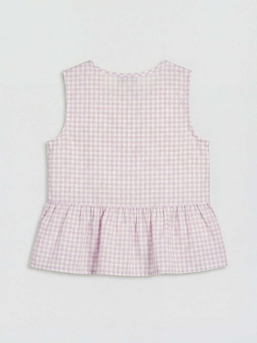 Lila Fiyonk Detaylı Kız Çocuk Poplin Bluz-1