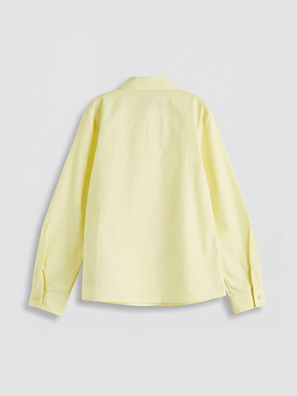 Sarı Regular Fit Poplin Kız Çocuk Gömlek-1