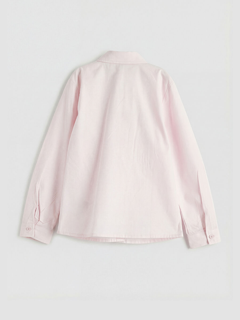 Pembe Regular Fit Poplin Kız Çocuk Gömlek-1