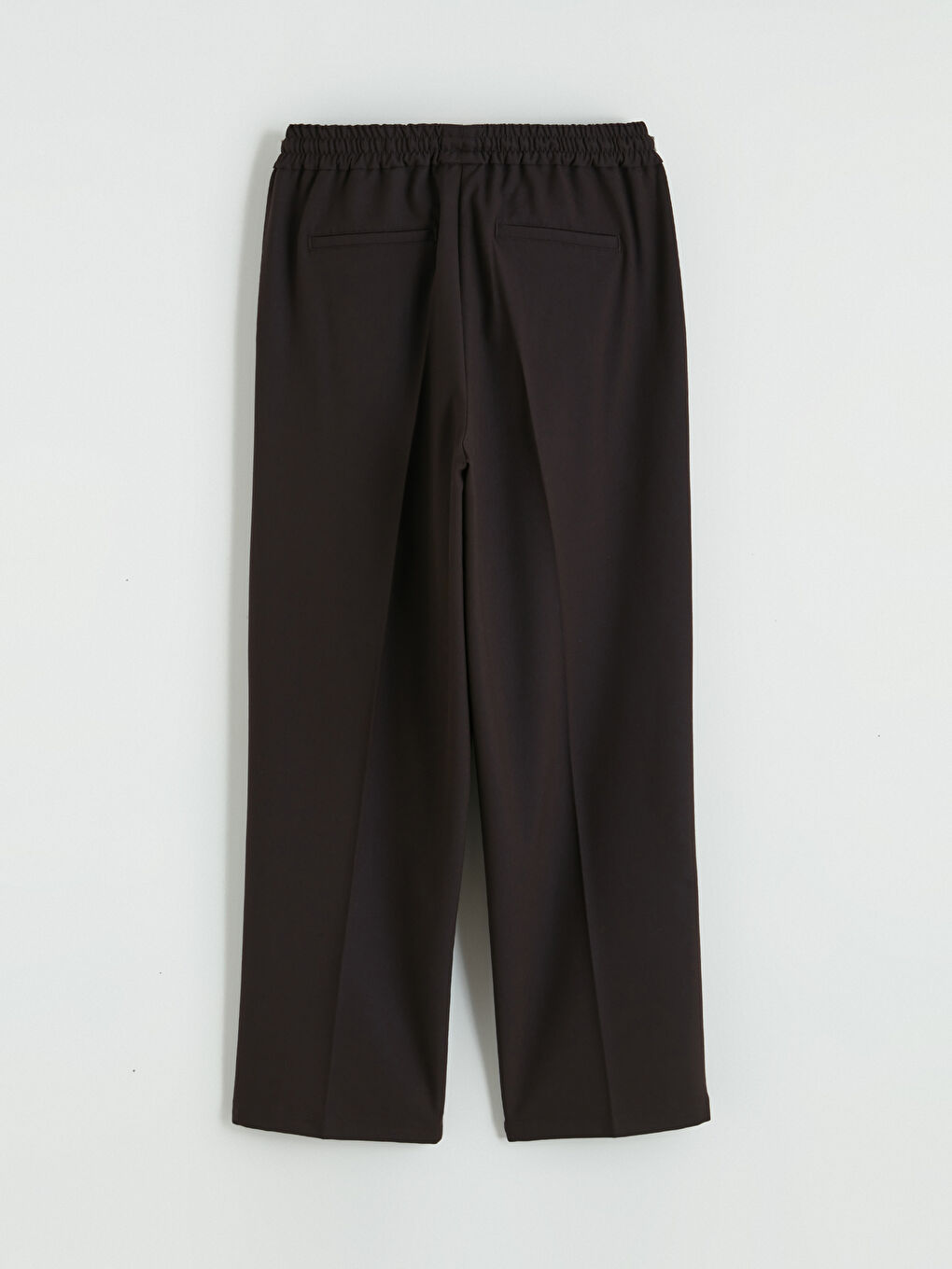 Kahverengi Beli Lastikli Kadın Pantolon-2