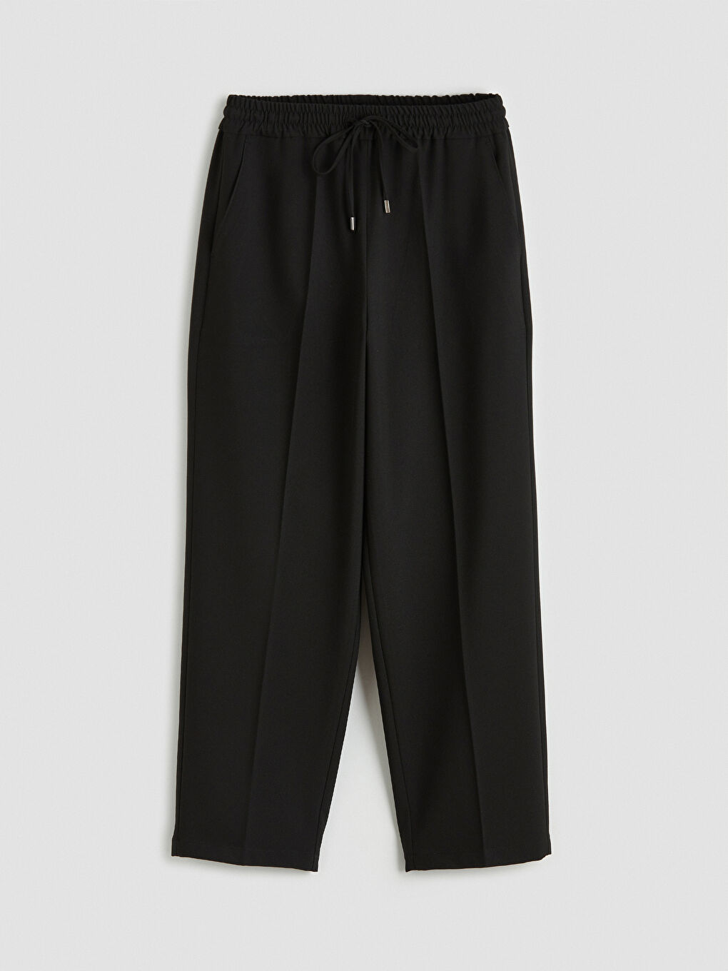 Siyah Beli Lastikli Kadın Pantolon-4