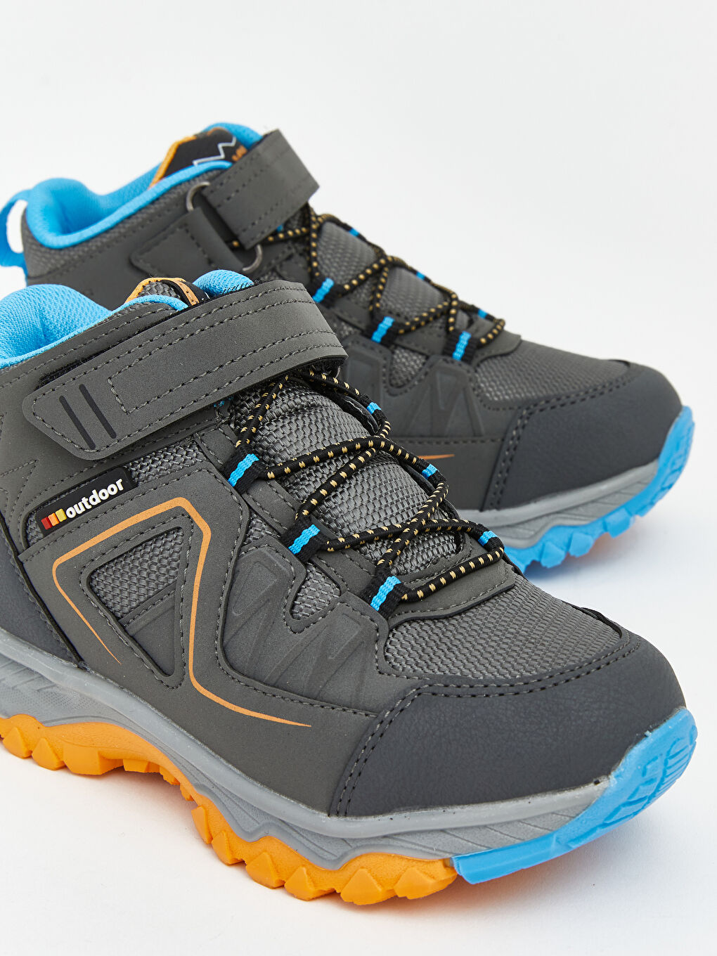 Antrasit Bağcık ve Cırt Cırtlı Erkek Bebek Bot-2