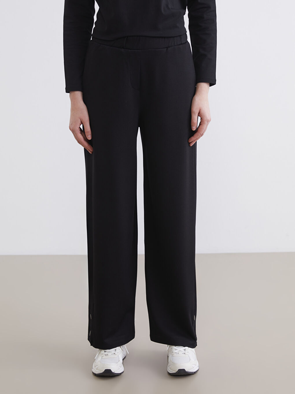 Women's Trousers with Elastic Waistband-1