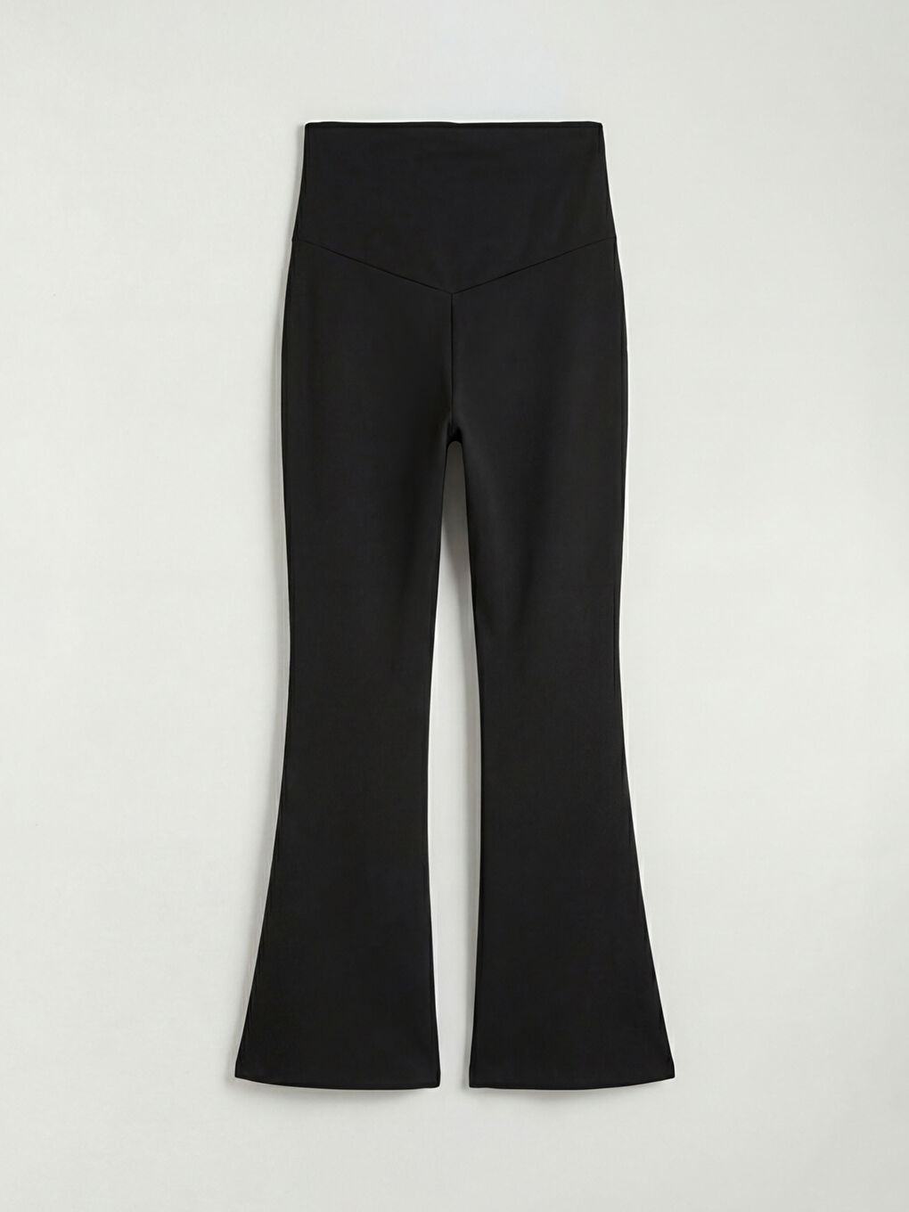 Siyah Karın Panelli İspanyol Paça Hamile Tayt-1