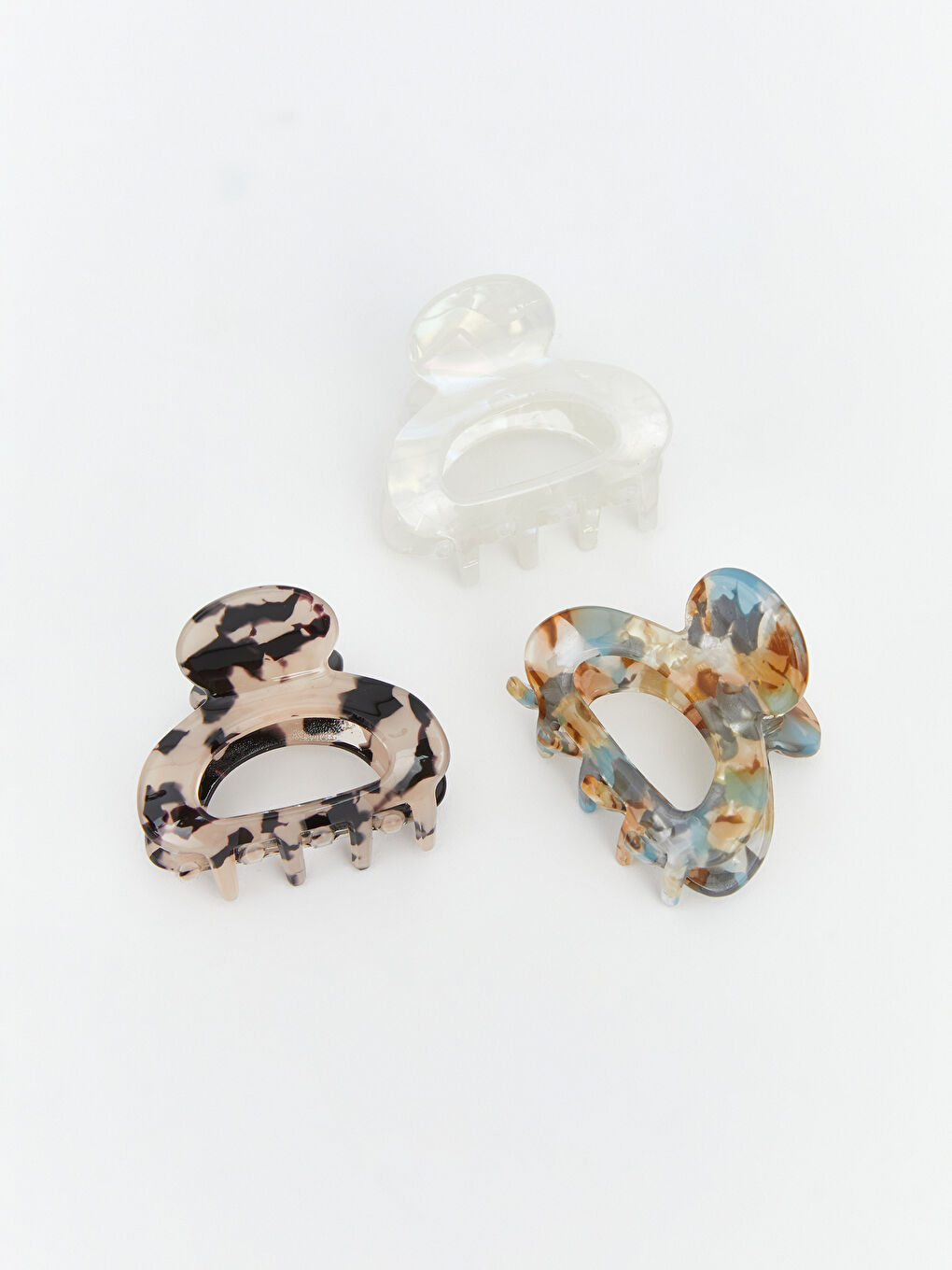 Karışık Desenli Kadın Mandal Toka Seti 3'lü-1