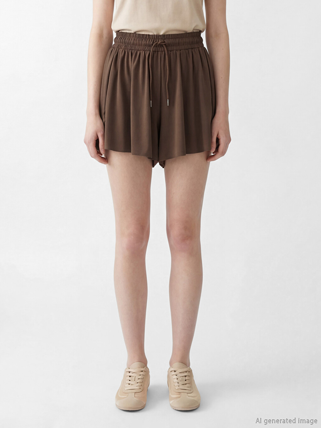 Elastic Waist Women's Shorts-1