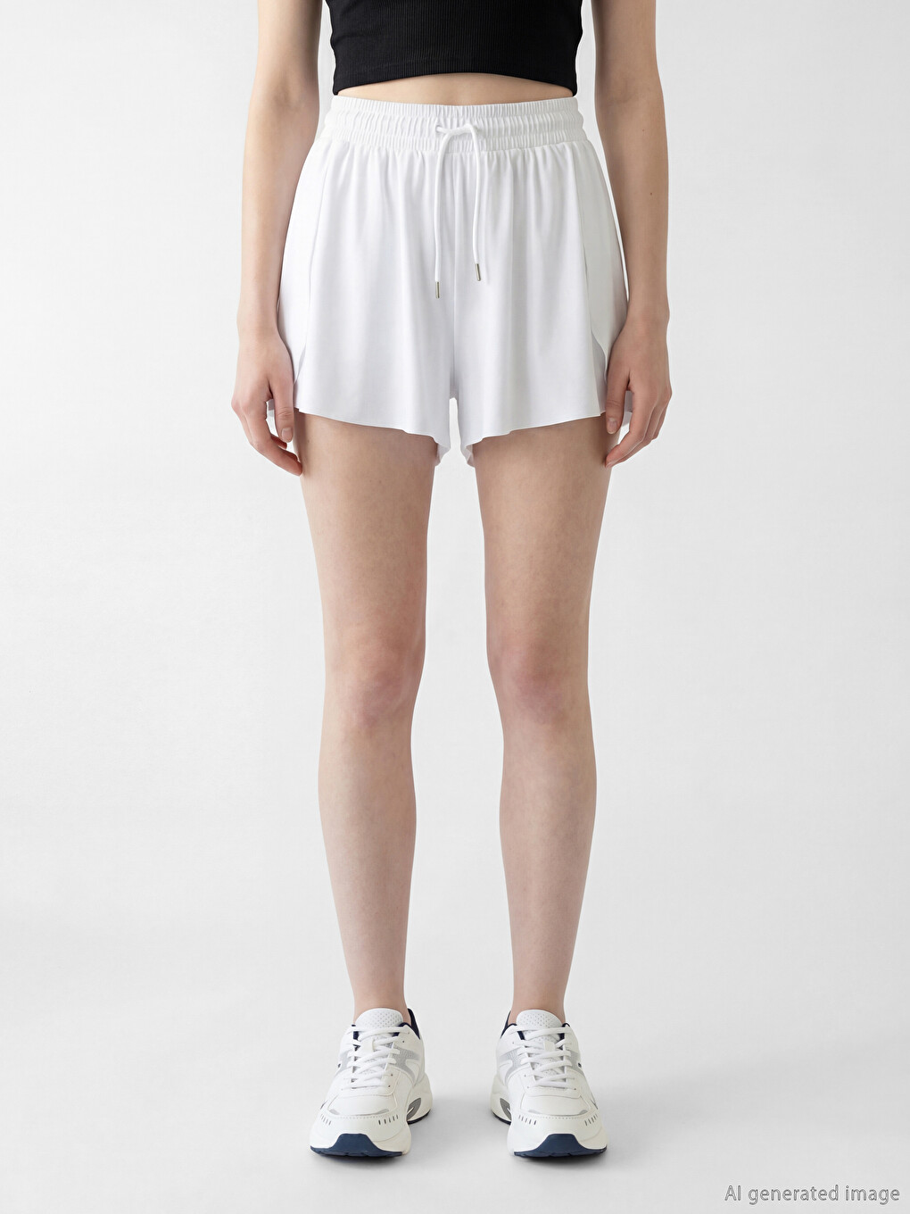 Elastic Waist Women's Shorts-1