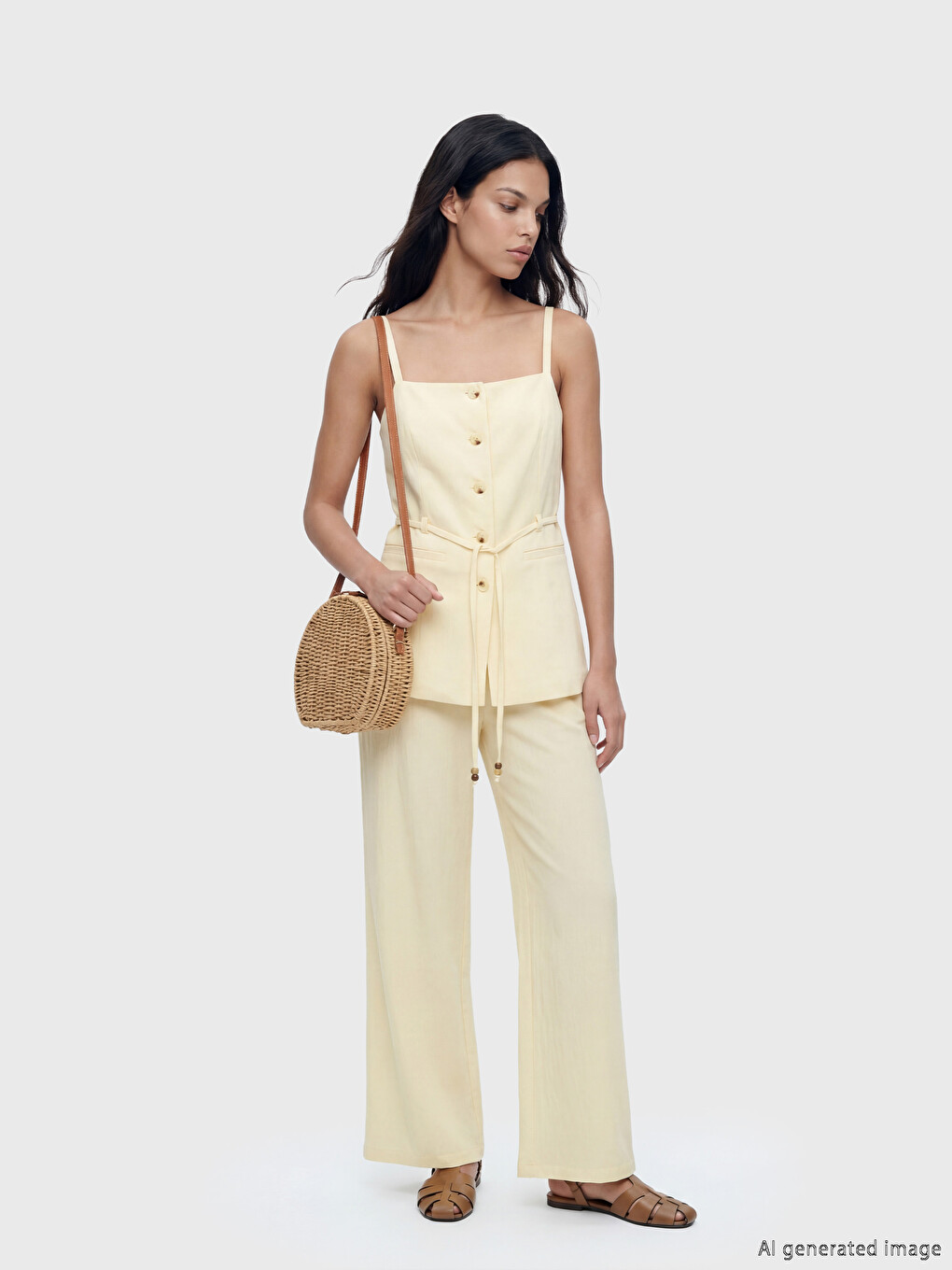 Woman Yellow Blouse-1