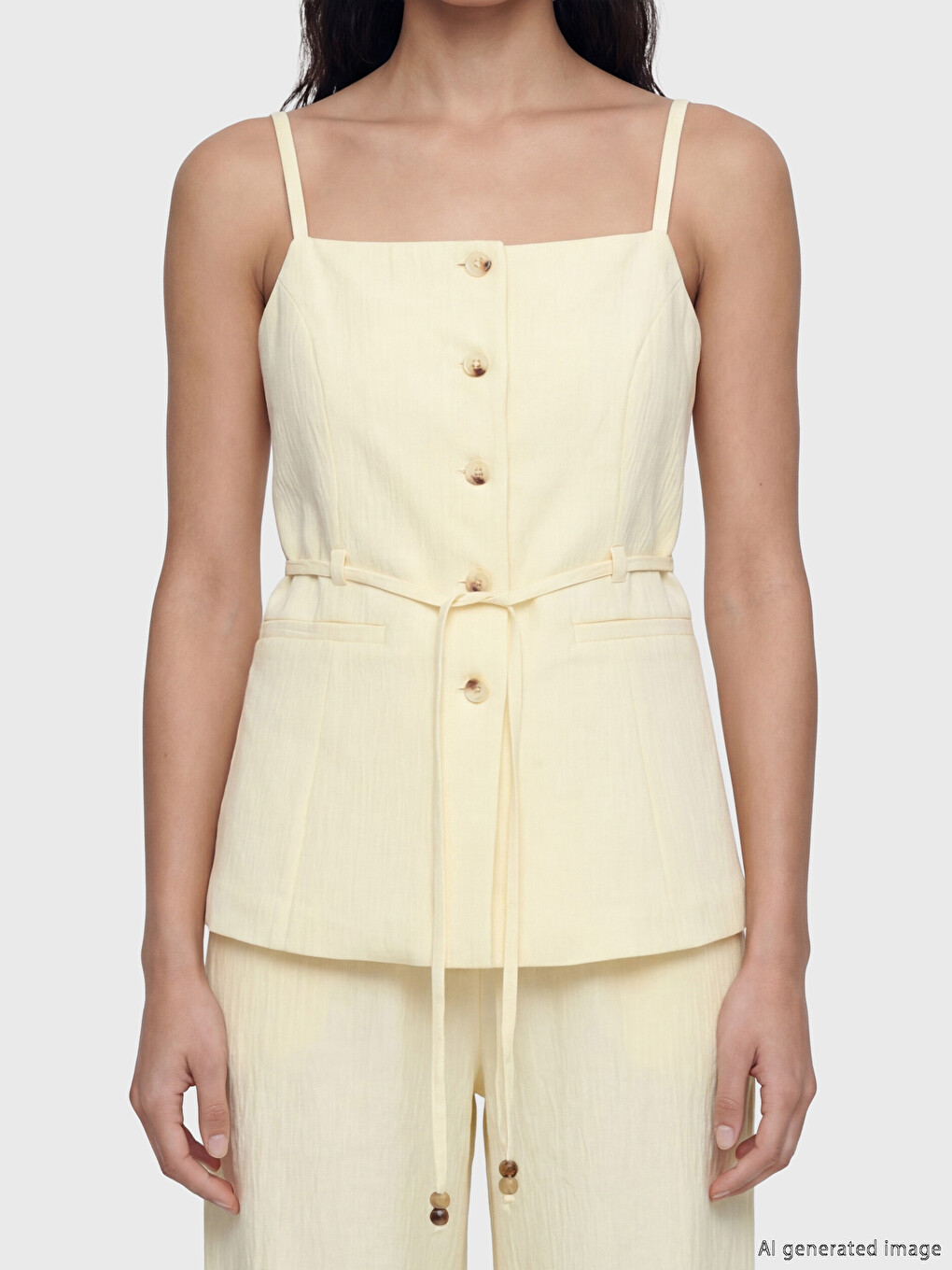 Woman Yellow Blouse-2
