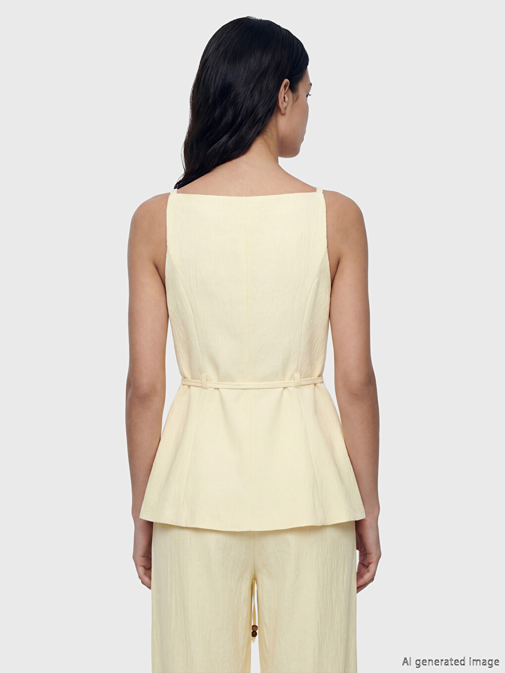 Woman Yellow Blouse-3